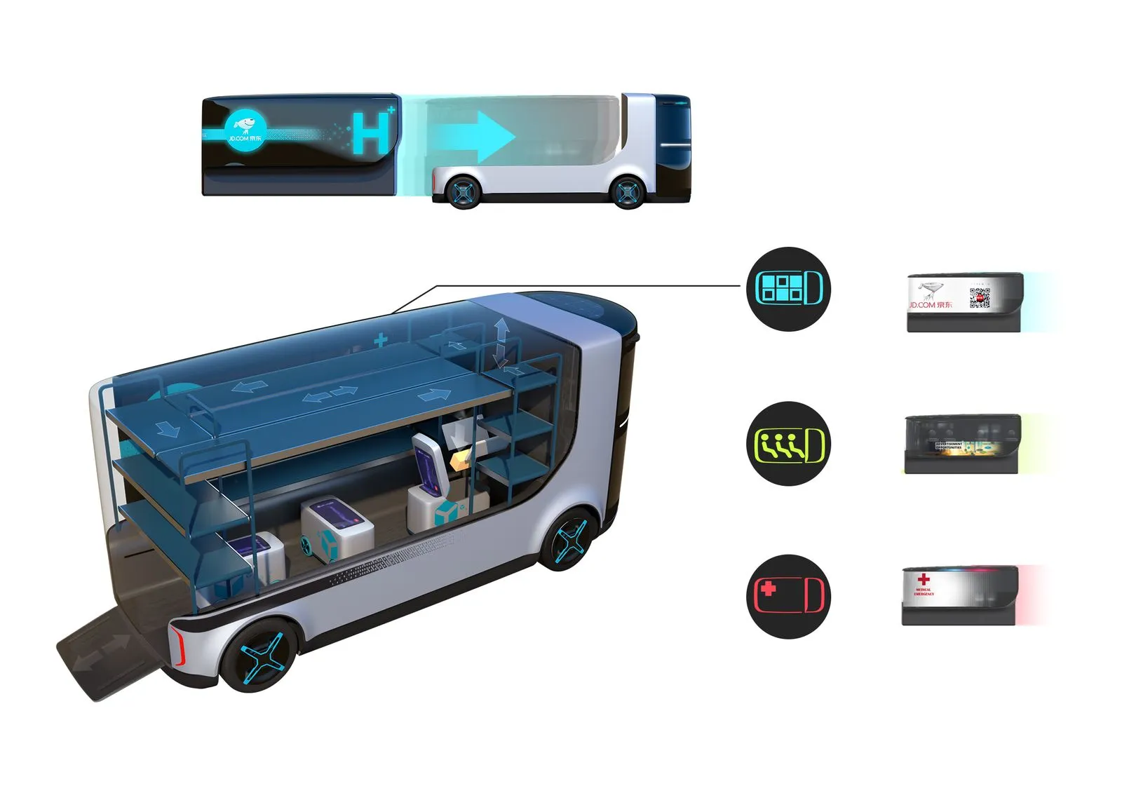 Cutaway of the shuttle’s cargo system