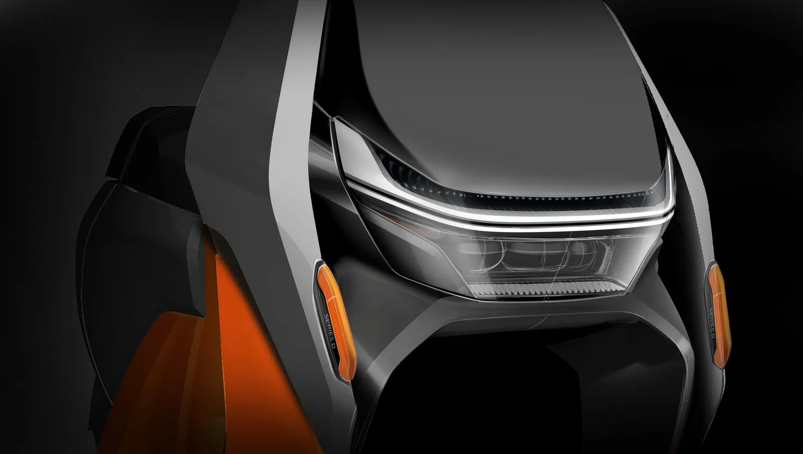 Close-up of the headlight signature